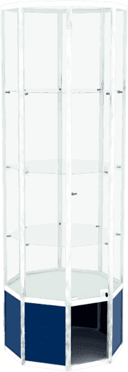 8-гранная витрина, с порогом, 2000мм