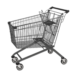 Тележка покупательская, с детским сиденьем, 100л, серый