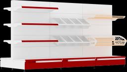 Островная система стеллажей, металлический, 1500мм