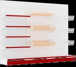 Пристенная система стеллажей, металлический, 2250мм