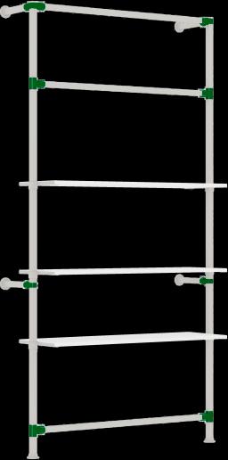 Стеллаж из трубы, с полками из ЛДСП