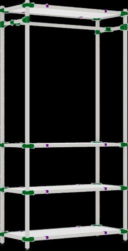 Стеллаж из трубы, с полками из ЛДСП