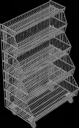 Стеллаж сетчатый с корзинами Горка Б-1000