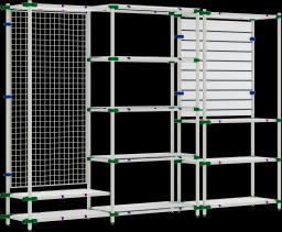 Стеллажная система из труб, 2000мм