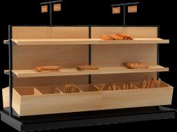 Торговый стеллаж, деревянный из ЛДСП