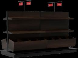 Торговый стеллаж, деревянный из ЛДСП