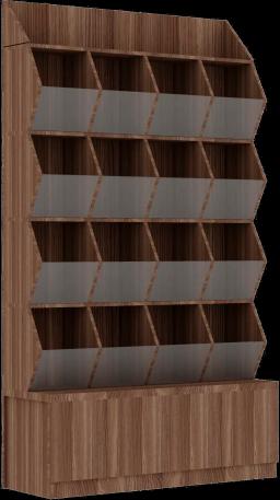 Торговый стеллаж, деревянный из ЛДСП, 2100мм, дуб солсбери