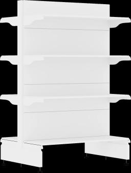 Торговый стеллаж, металлический, 1500мм, без ценника, без фасада