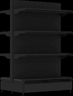 Торговый стеллаж, металлический, 1500мм, черный янтарь