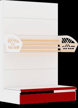 Торговый стеллаж, металлический, 1500мм, хлебный с одной корзиной