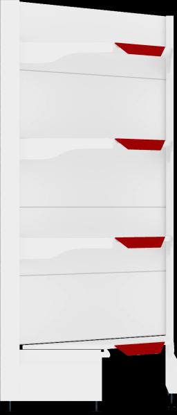 Торговый стеллаж, металлический, 1500мм, угловой внутренний