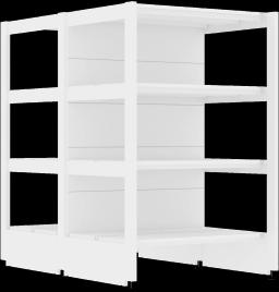 Торговый стеллаж, металлический, 1500мм, усиленный