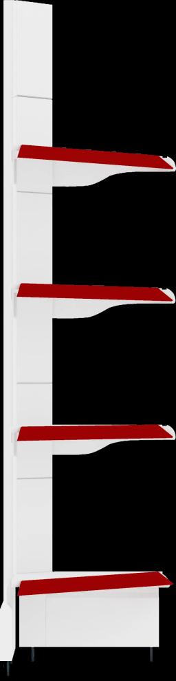 Торговый стеллаж, металлический, 1750мм, угловой внешний