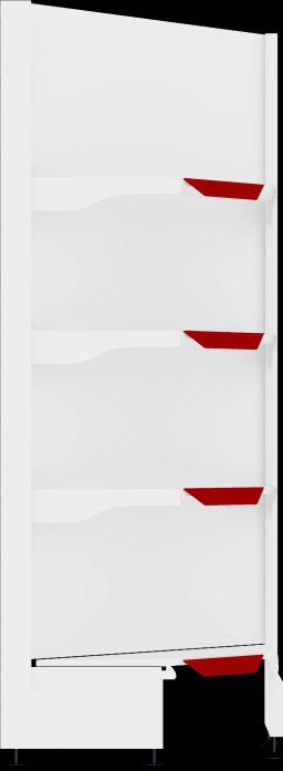 Торговый стеллаж, металлический, 1750мм, угловой внутренний