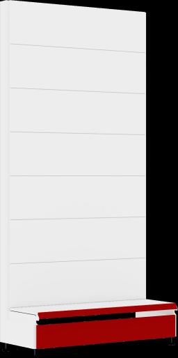 Торговый стеллаж, металлический, 2000мм, без полок