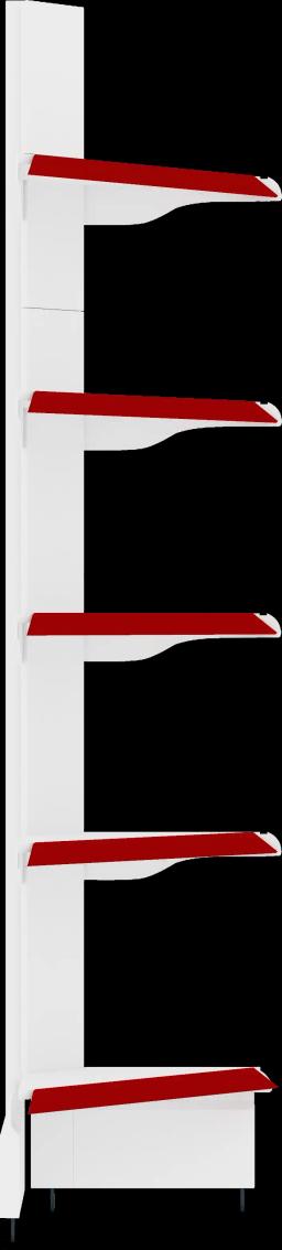 Торговый стеллаж, металлический, 2000мм, угловой внешний