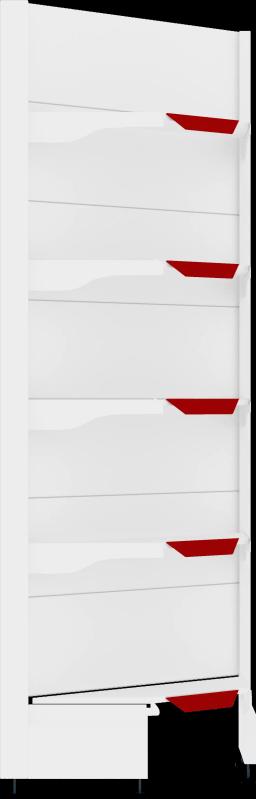 Торговый стеллаж, металлический, 2000мм, угловой внутренний