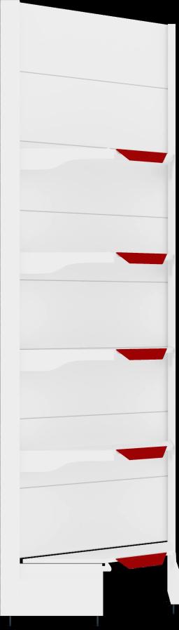 Торговый стеллаж, металлический, 2250мм, угловой внутренний