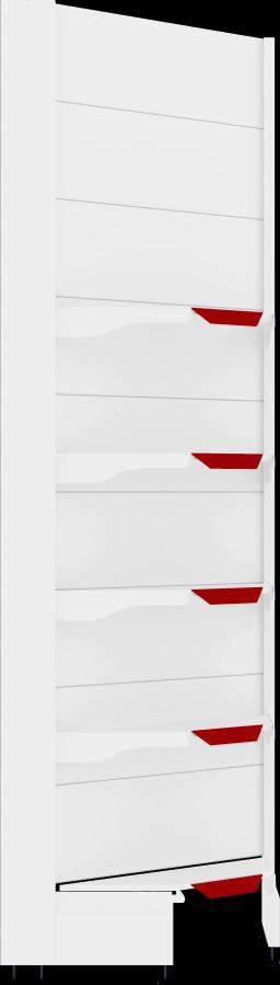 Торговый стеллаж, металлический, 2500мм, угловой внутренний